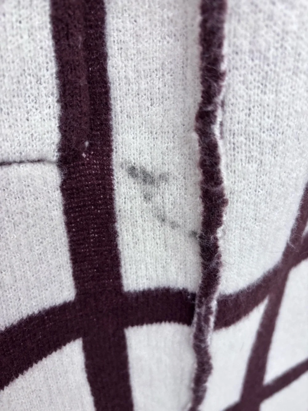 Lost + Wander Grid Plaid Open-Front Long Cardigan in Brown and Cream - SIZE M/L - Picture 9 of 14